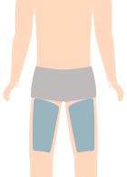 両ひざ上