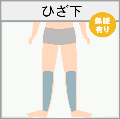 ひざ下の脱毛範囲画像
