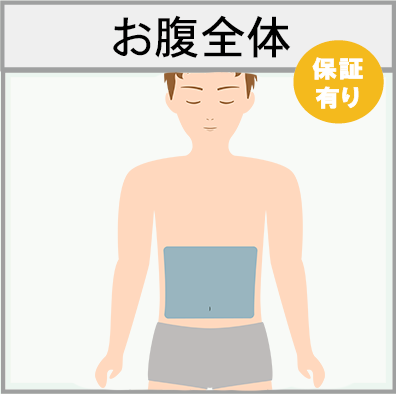 おなか全体の脱毛範囲画像