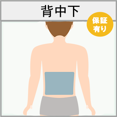 背中下の脱毛範囲画像