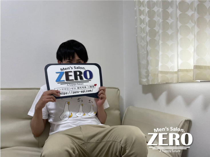 ZERO豊橋店メンズ脱毛 お客様写真Voice166、豊橋市在住、接客業、27歳の男性「回数を重ねるにつれどんどん減ってくるヒゲ脱毛！」