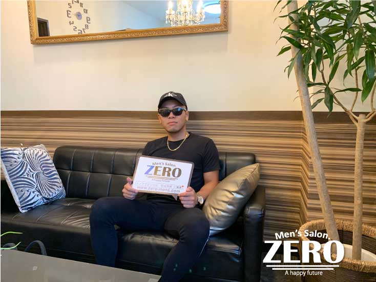 ZERO心斎橋店メンズ脱毛 お客様写真Voice187、西九条 職業 会社員 25歳の男性「見にくい、剃りにくいあご裏のヒゲを脱毛！」
