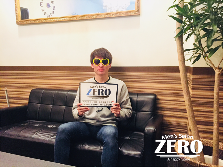 ZERO心斎橋店メンズ脱毛 お客様写真Voice37、東大阪市布施 27歳の男性、会社員、「痛いかどうか不安だったヒゲ脱毛」