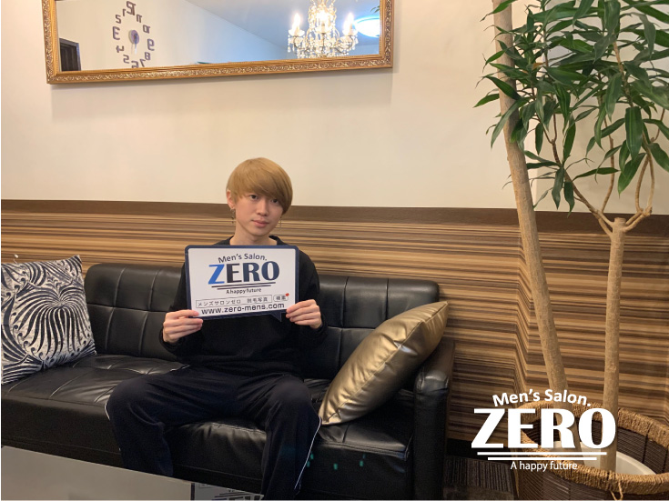 ZERO心斎橋店メンズ脱毛 お客様写真Voice66、堺市北区在住、イケメンホスト、22歳の男性「青髭が目立ってきたのでヒゲ脱毛！」